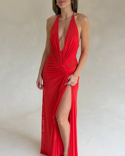 Xanthi V Neck Maxi Dress