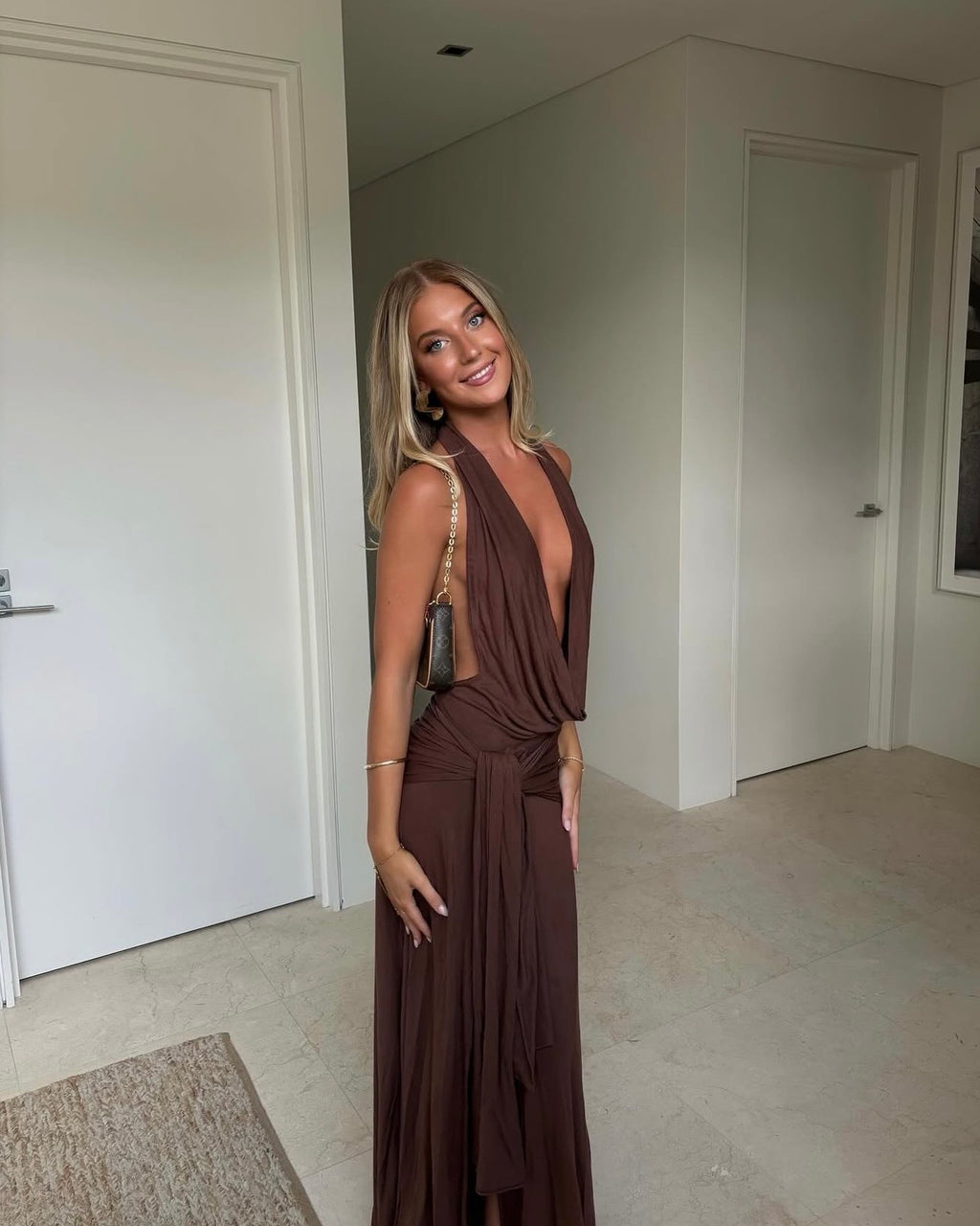 Evelyn Halter Maxi Dress