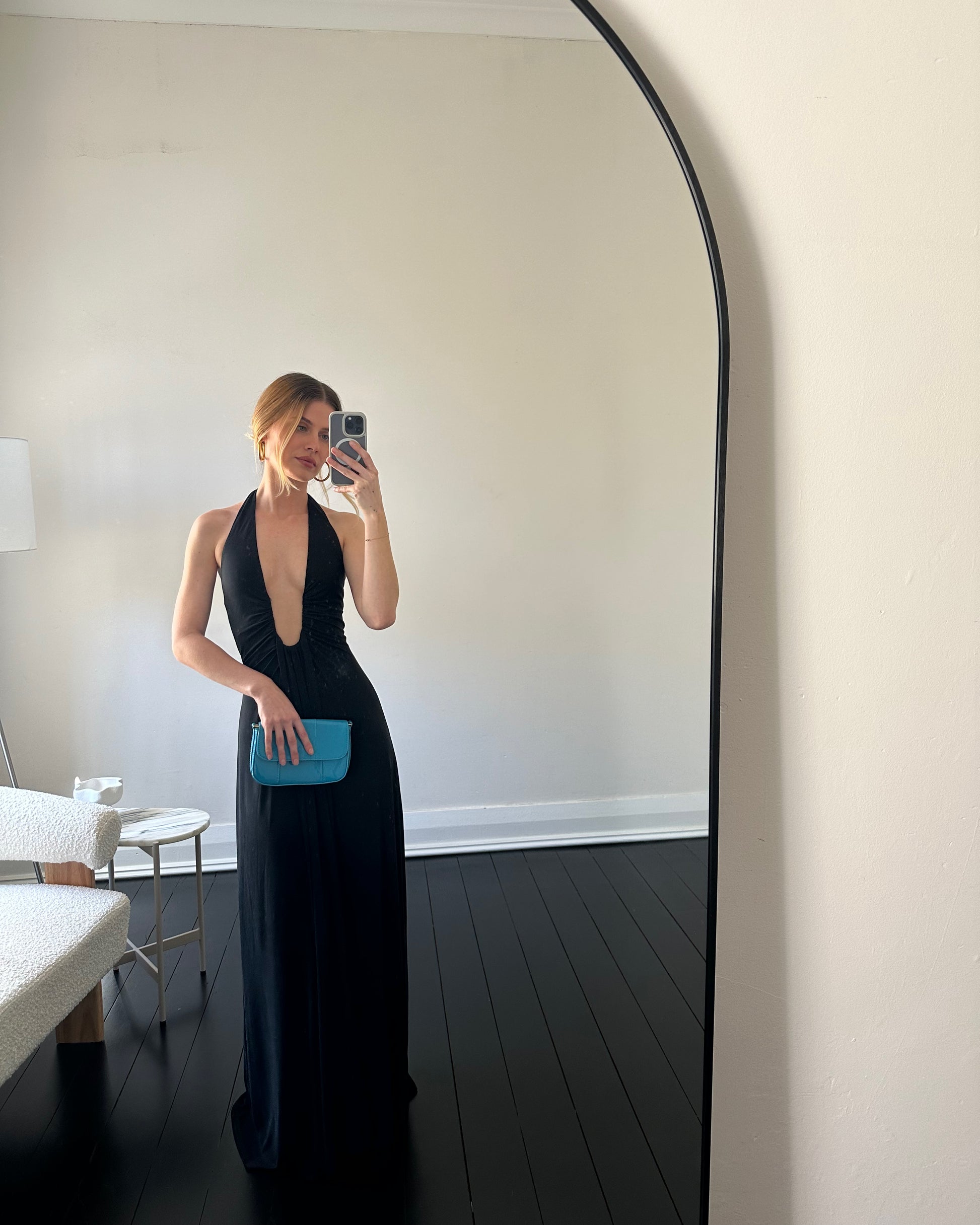 Jennifer Cupro Maxi Dress