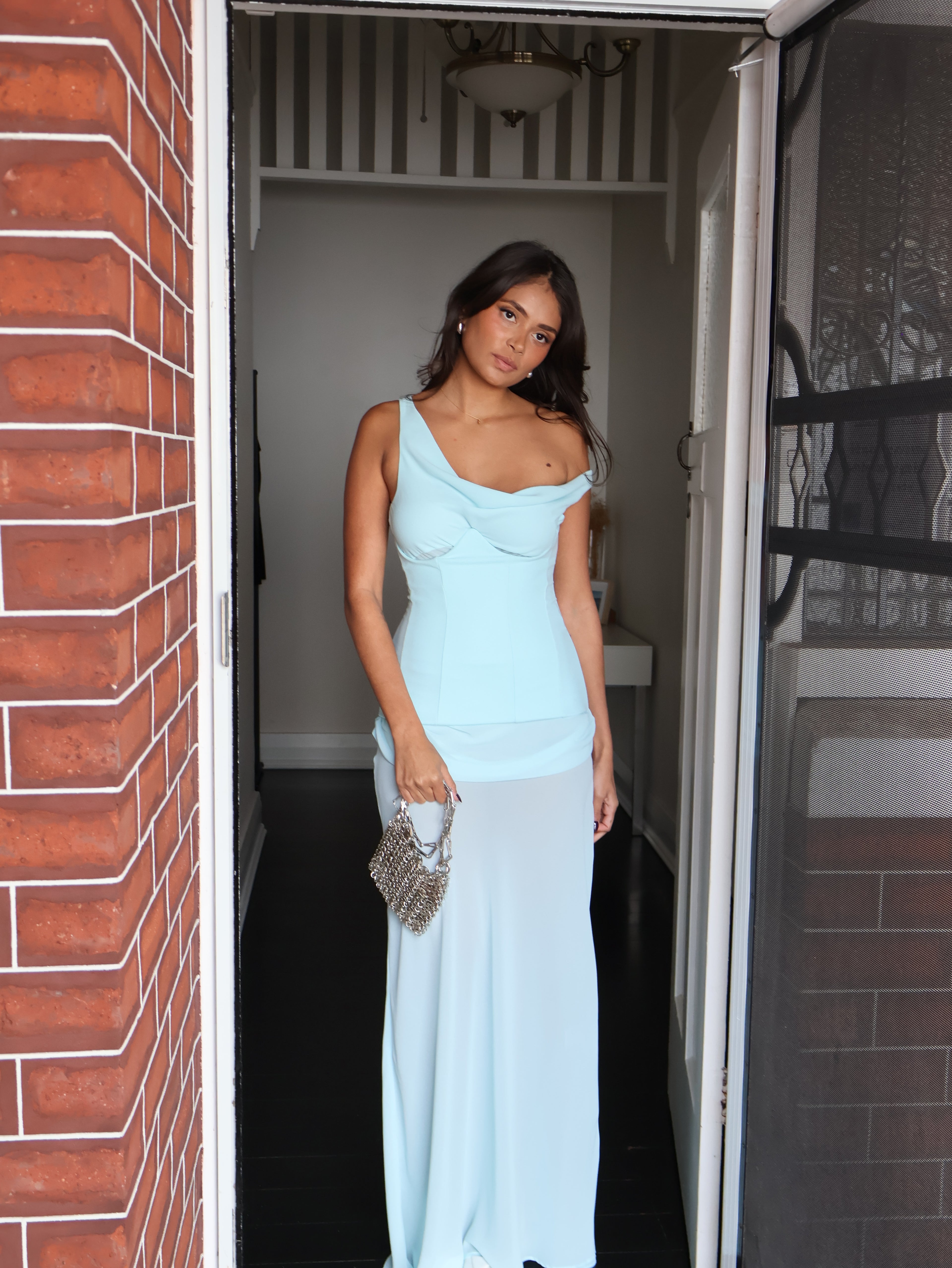 dress hire perth If youre looking for a unique hire, youre in the right place. , The Christopher Esber Orion Gown in Blue is available to rent through our website in Size/s XS and S. , ccdresshire.com.au , Perth Dress Hire Page