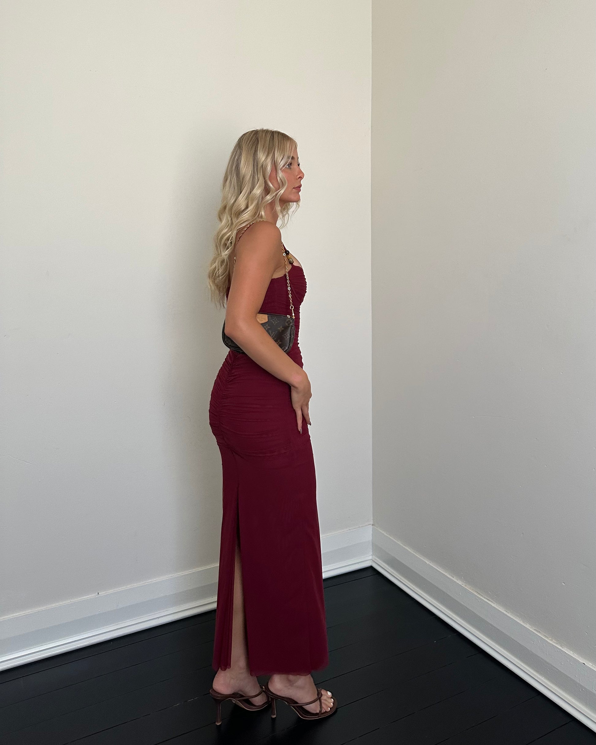 Jacques Gathered Midi Dress