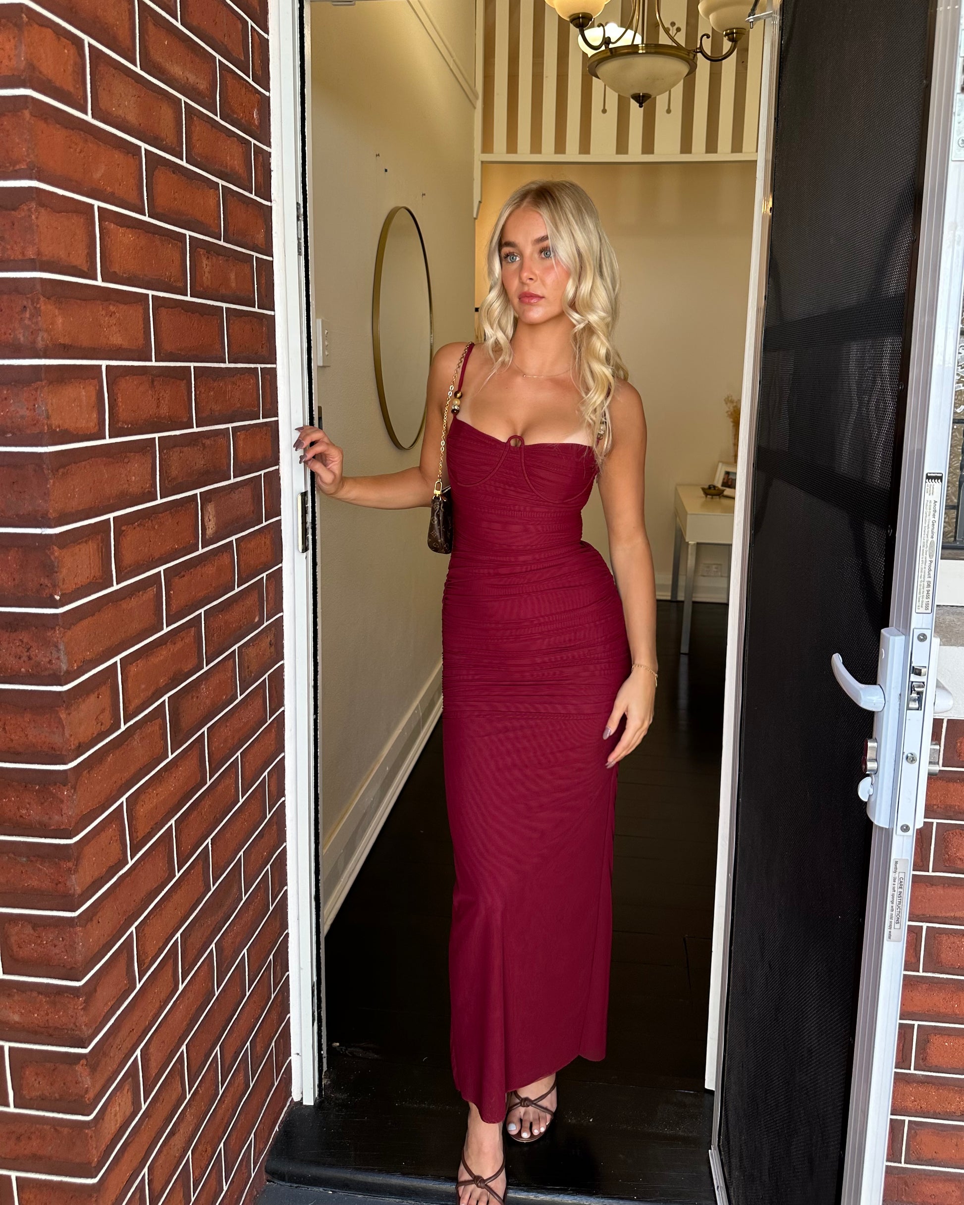Jacques Gathered Midi Dress