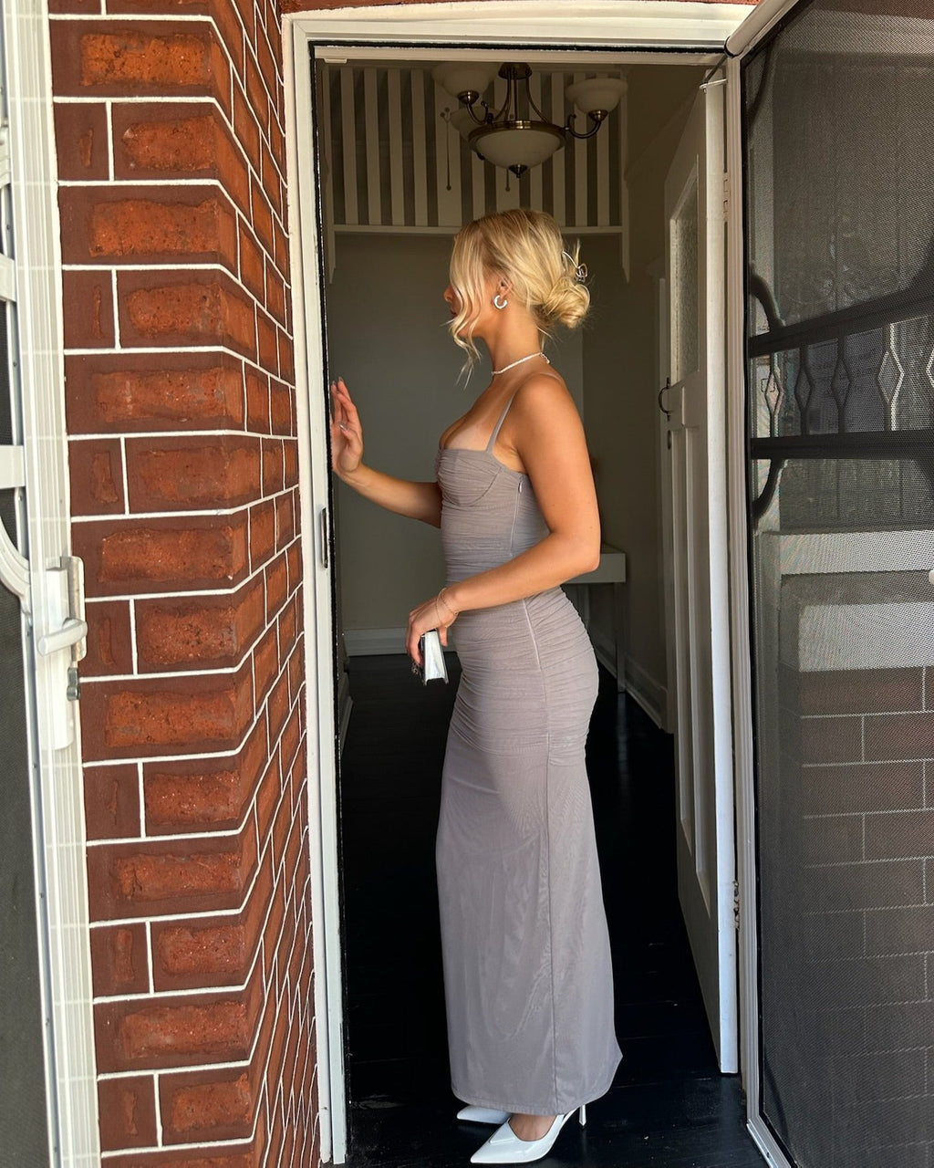 Jacques Gathered Midi Dress
