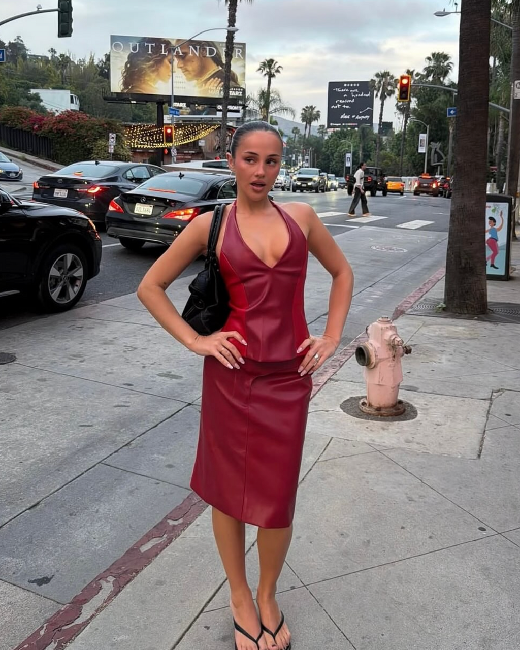 Cherry Top and Midi Skirt