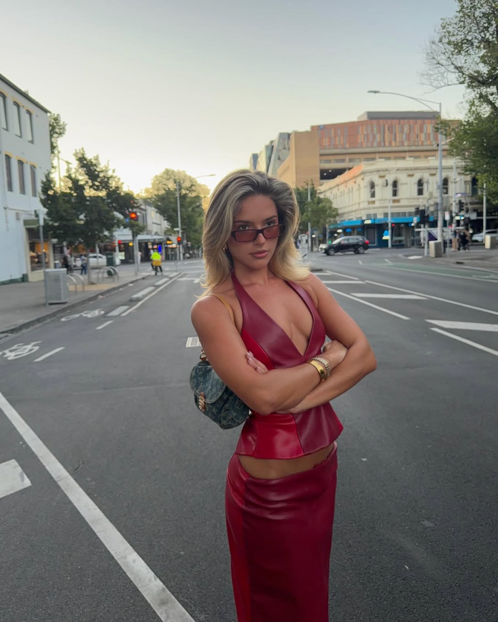 Cherry Top and Midi Skirt