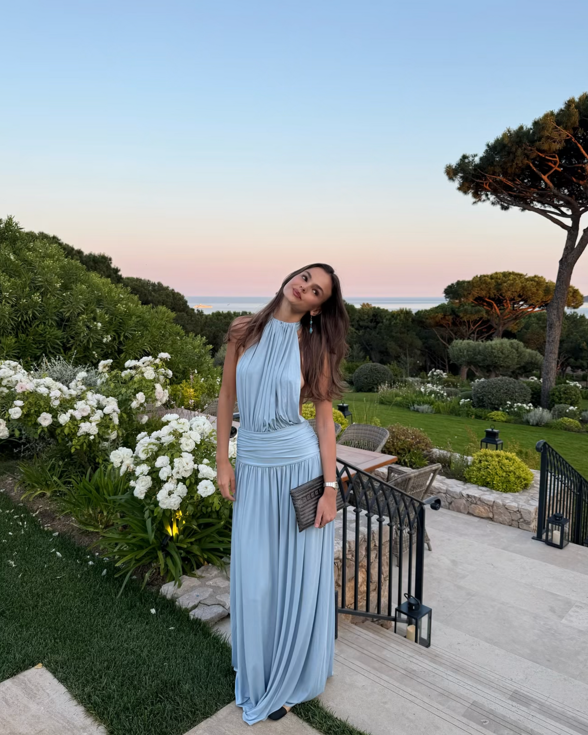 Santina Dress in Sky