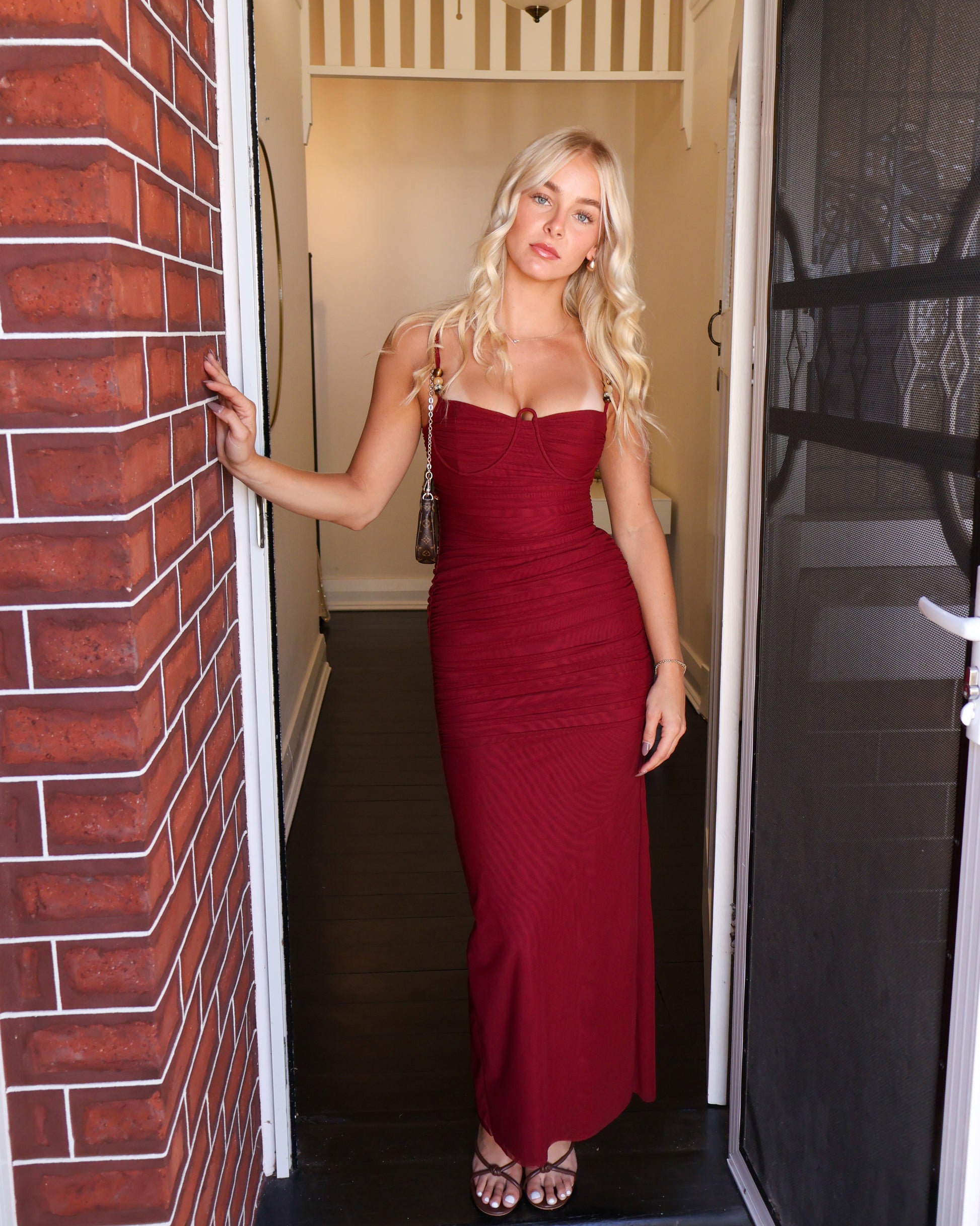 Jacques Gathered Midi Dress