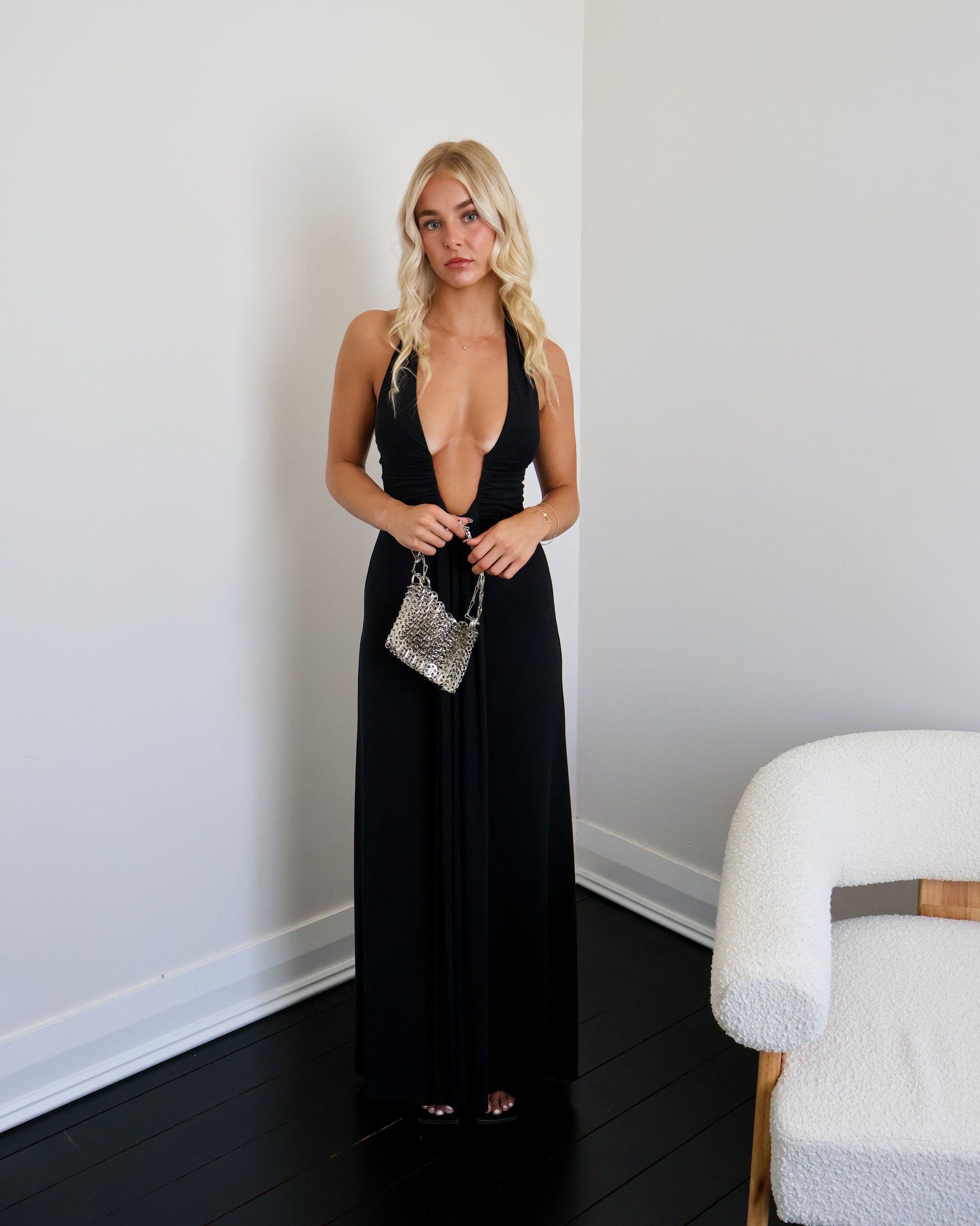 Jennifer Cupro Maxi Dress