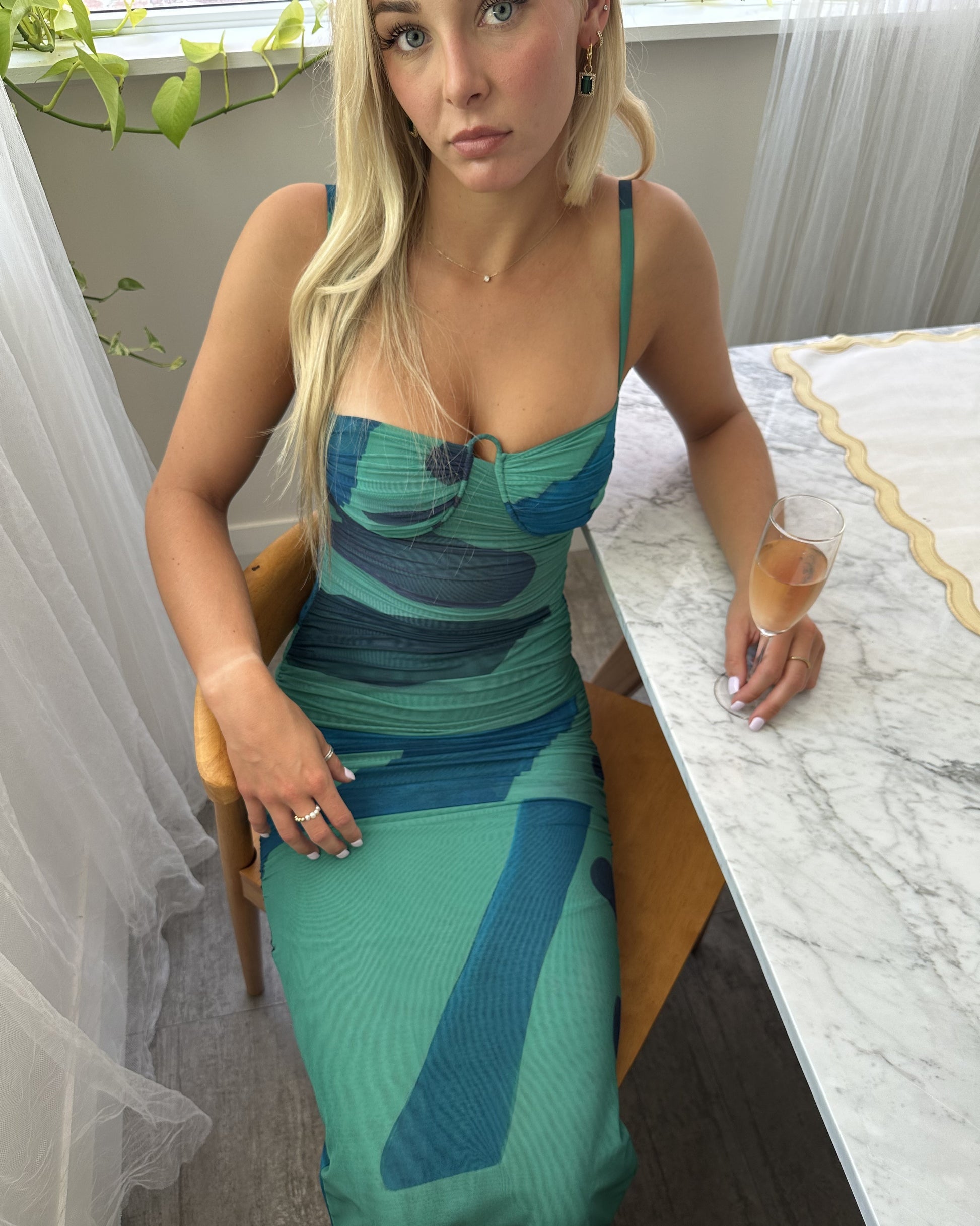 Frankie Gathered Midi Dress