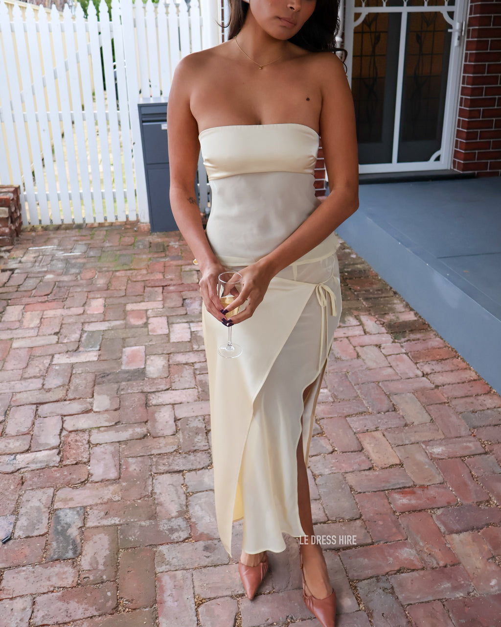 Patrice Strapless Top and Ricky Midi Skirt Set